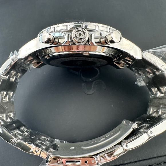 NOS Akribos XXIV Multi Function Chronograph Watch Stainless Steel extra Band - Picture 8 of 15